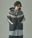 Curensology ノルディックフードベスト カレンソロジー トップス ベスト・ジレ グレー ベージュ ブラック【送料無料】