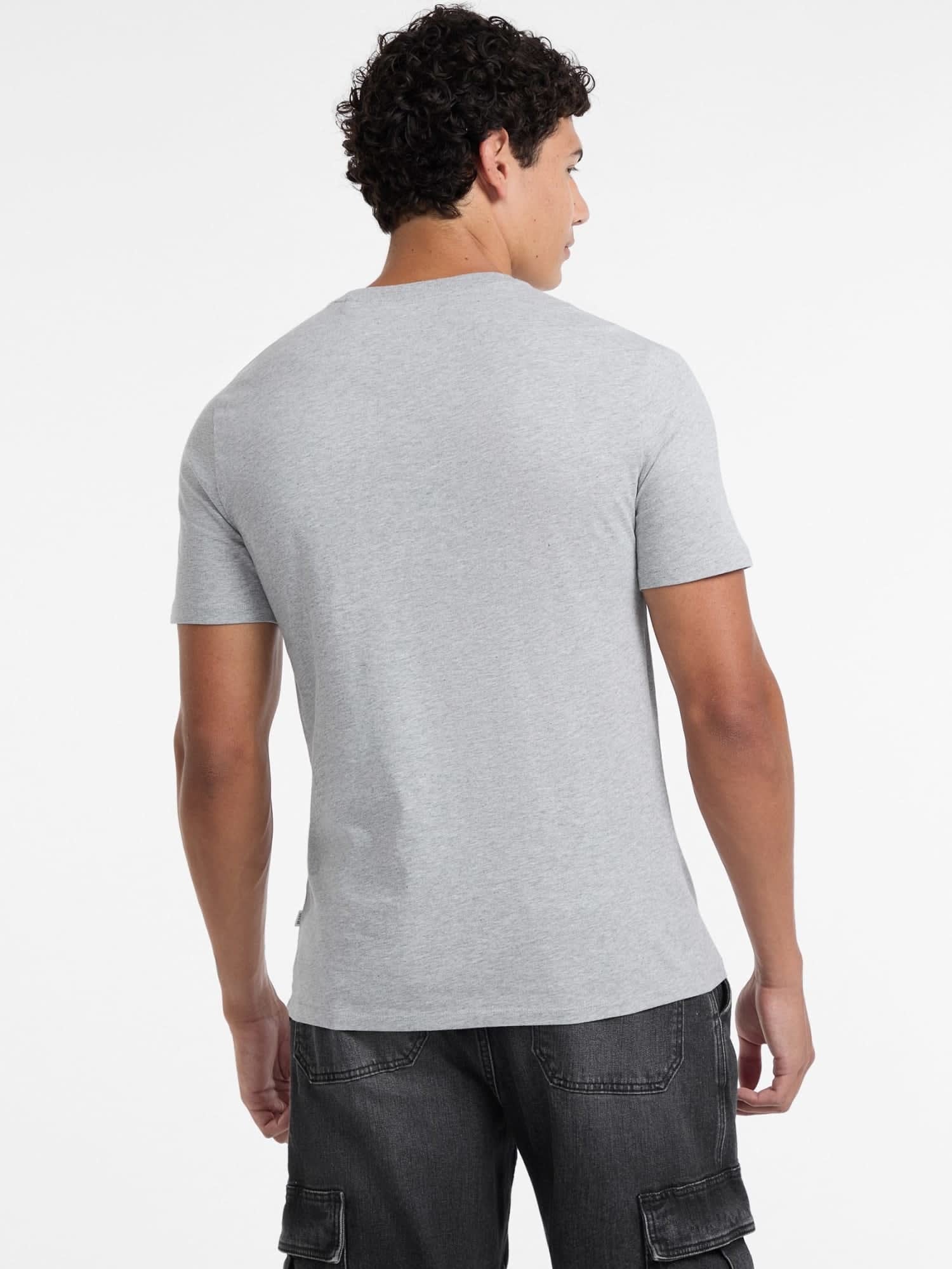 GUESS JEANS ロゴTシャツ (M)Bk Logo Print Tee ゲス トップス カットソー・Tシャツ ブラック グレー
