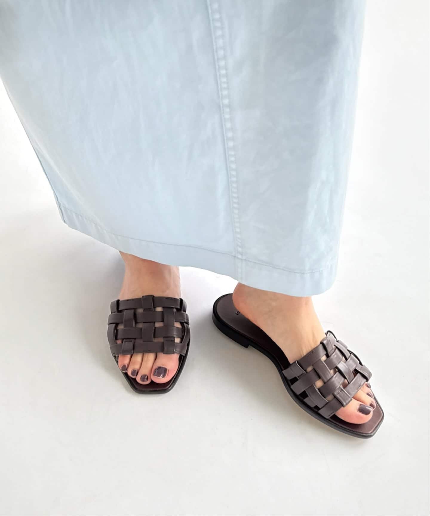 EDIT.FOR LULU 【_Fot/フォート】mesh sandals エディット フォー ルル シューズ・靴 その他のシューズ・靴 ブラウン【送料無料】