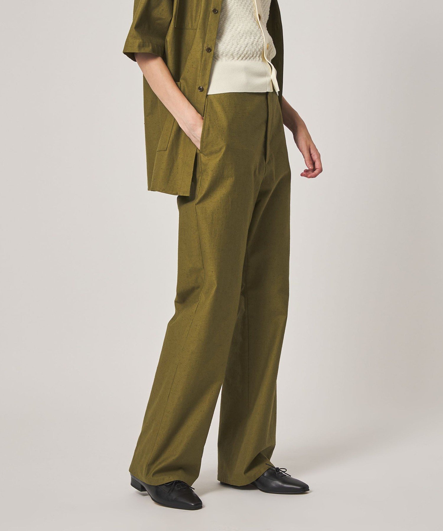 Steven Alan ＜Steven Alan＞コットン サファリパンツ ビューティー＆ユース ユナイテッドアローズ パンツ その他のパンツ グリーン ブラック