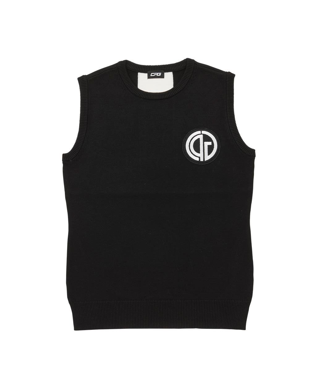 CPG GOLF Knit vest with emblem(åڥդ˥åȥ٥)WOMEN ԡ ȥåץ ٥ȡ ֥å å ۥ磻ȡ̵