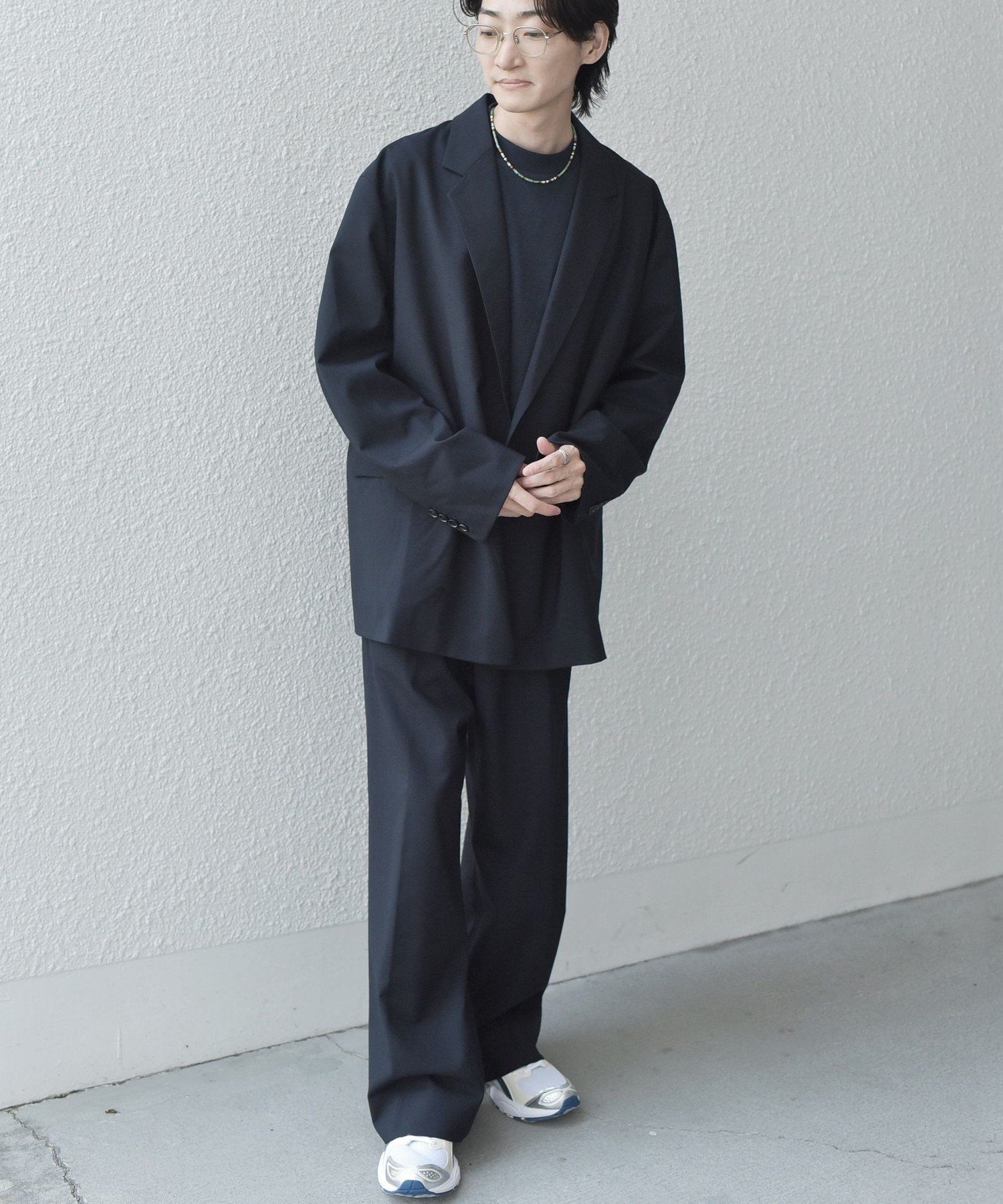 【SALE／60%OFF】SHIPS any SHIPS any: オーバーサイズ ウール混 ダブルジャケット (セットアップ対応) 24AW◇ シップス ジャケット・アウター テーラードジャケット・ブレザー ネイビー グレー【送料無料】