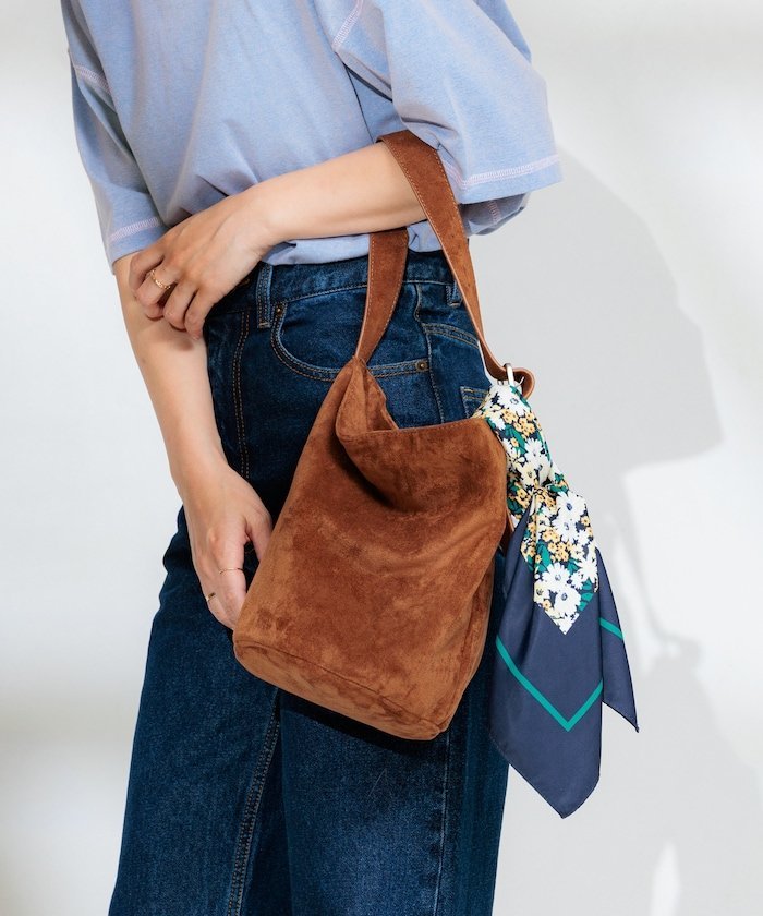 【SALE／25%OFF】FREAK'S STORE バケツ型 フェイクスエードバッグ 25AW フリークスストア バッグ ショルダーバッグ ブラック ブラウン【送料無料】