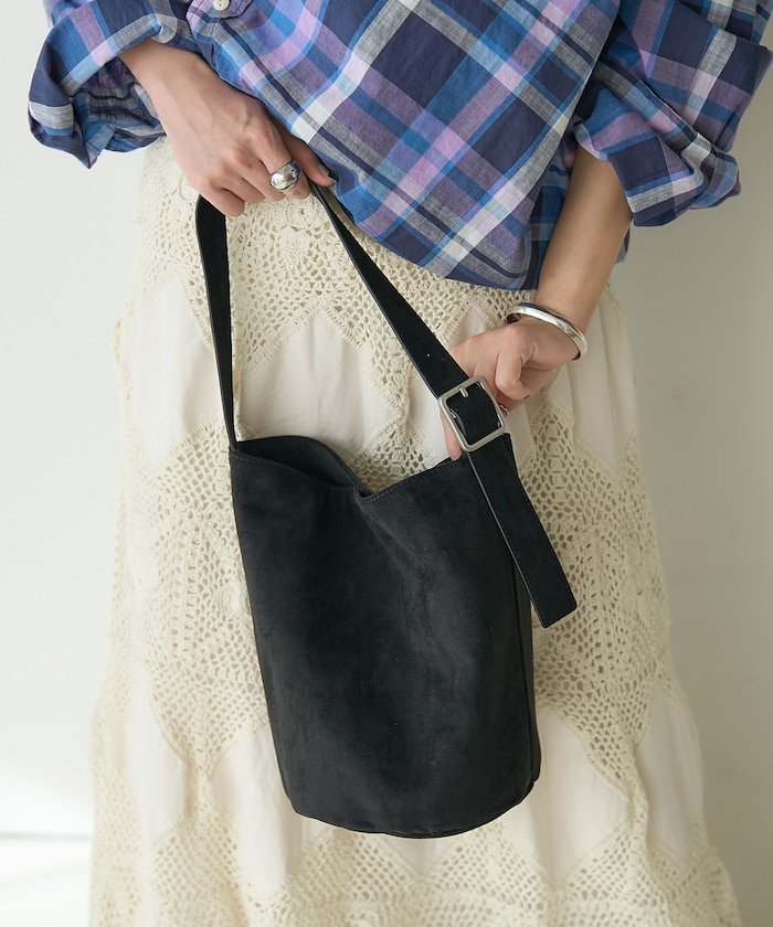 【SALE／25%OFF】FREAK'S STORE バケツ型 フェイクスエードバッグ 25AW フリークスストア バッグ ショルダーバッグ ブラック ブラウン【送料無料】