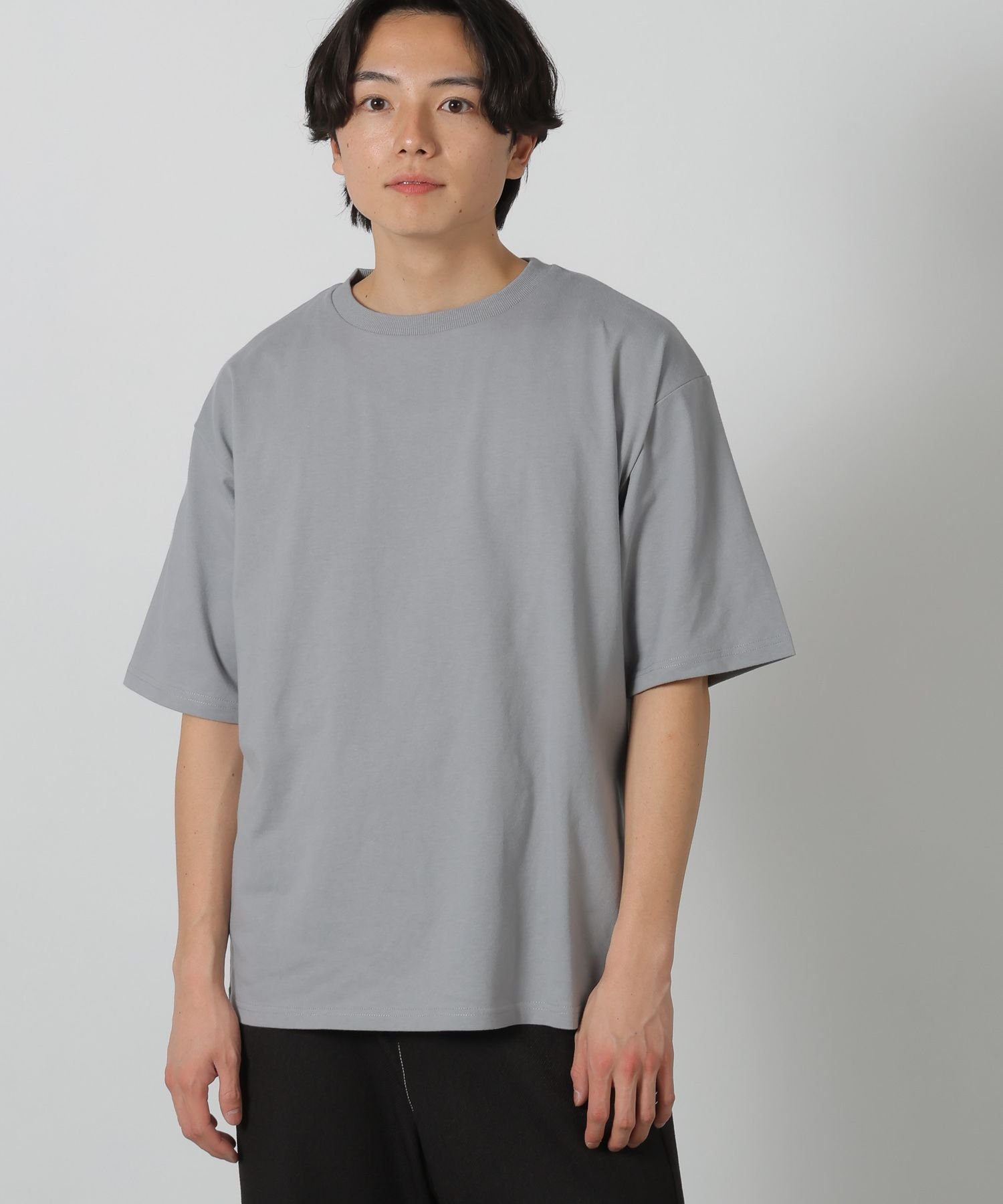 LAKOLE ベーシックカットソー半袖 ラコレ トップス カットソー・Tシャツ イエロー グリーン ピンク ホワイト ブラック グレー