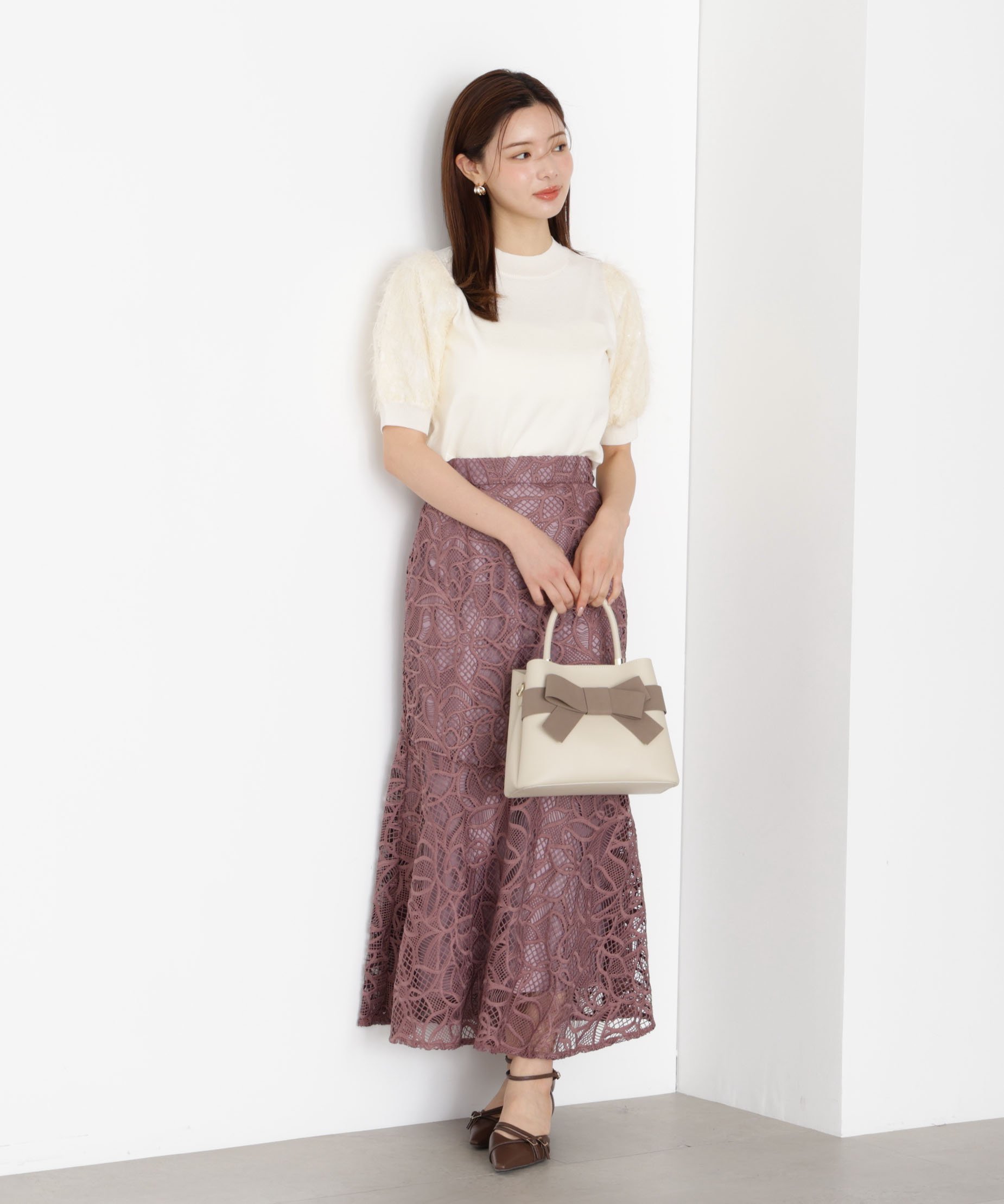 PROPORTION BODY DRESSING ケミカルレースマーメイドスカート 25AW プロポーションボディドレッシング スカート その他のスカート ベージュ グレー