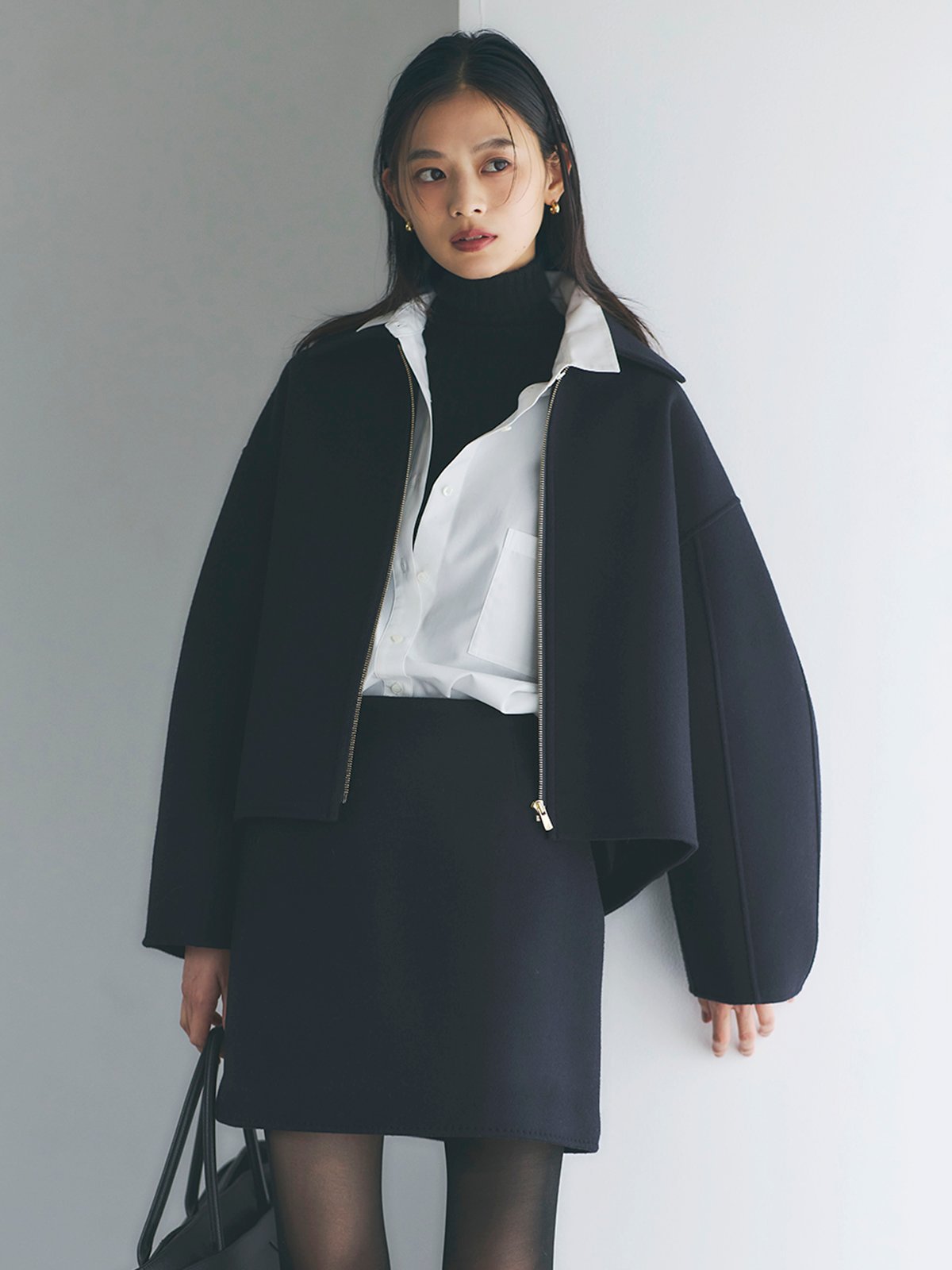 anuans リバーウールショートコート アニュアンス ジャケット・アウター その他のジャケット・アウター ブラウン ネイビー【送料無料】のサムネイル