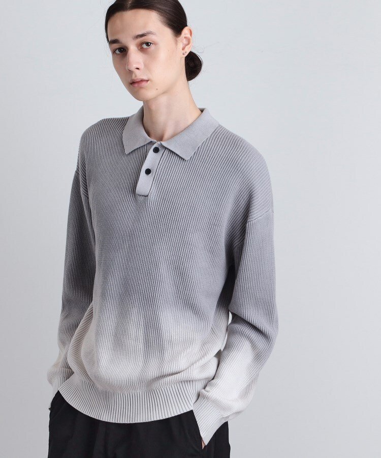 【SALE／20%OFF】tk.TAKEO KIKUCHI 畦編みニットポロシャツブリーチ ティーケータケオキクチ トップス ..