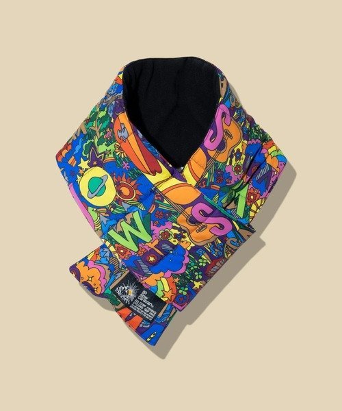 go slow caravan 総柄中綿キルティングマフラー ゴースローキャラバン ファッション雑貨 マフラー・ス..