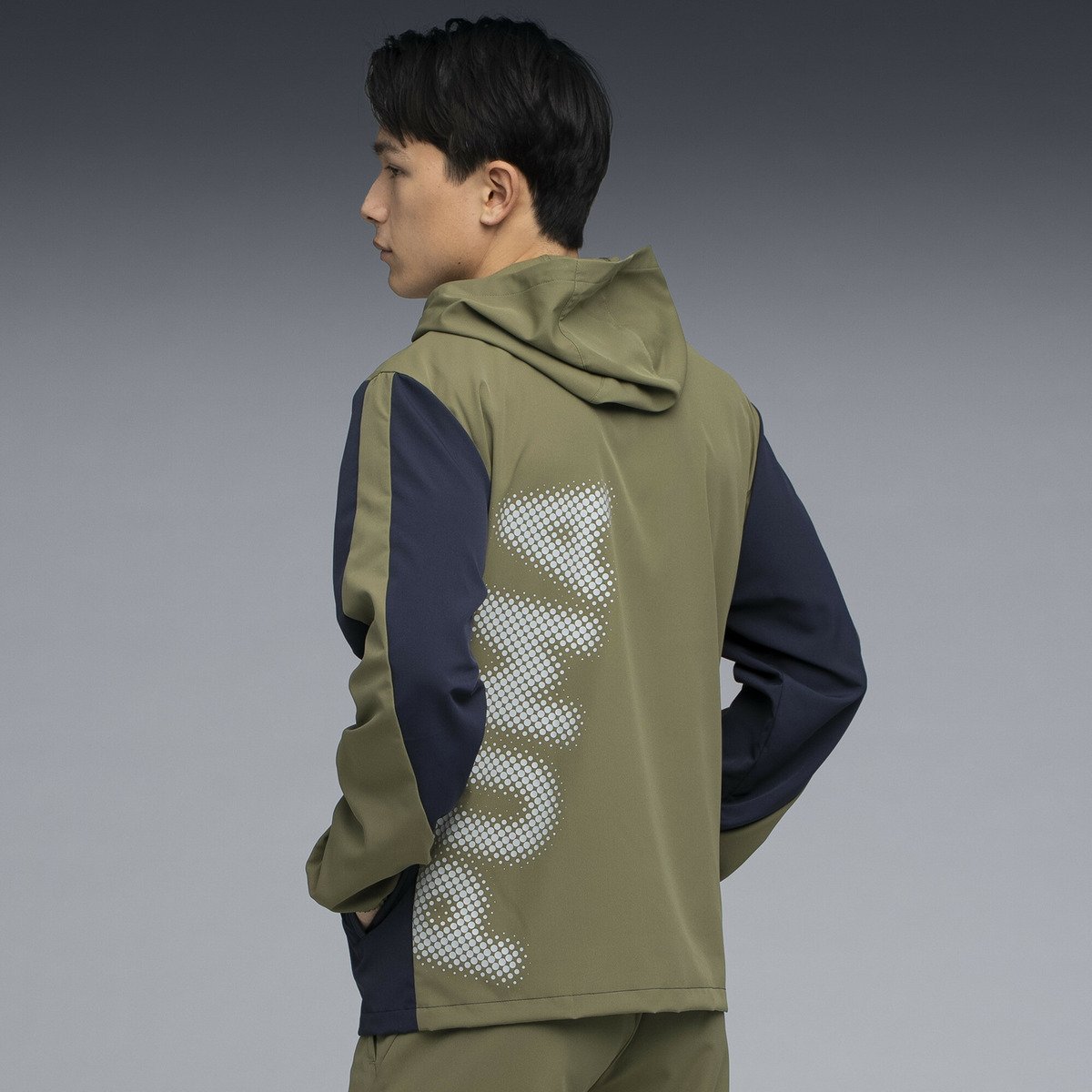 PUMA メンズ ランニング クロス ウーブンジャケット CLOTH WOVEN JKT プーマ ジャケット・アウター その他のジャケット・アウター グリーン【送料無料】