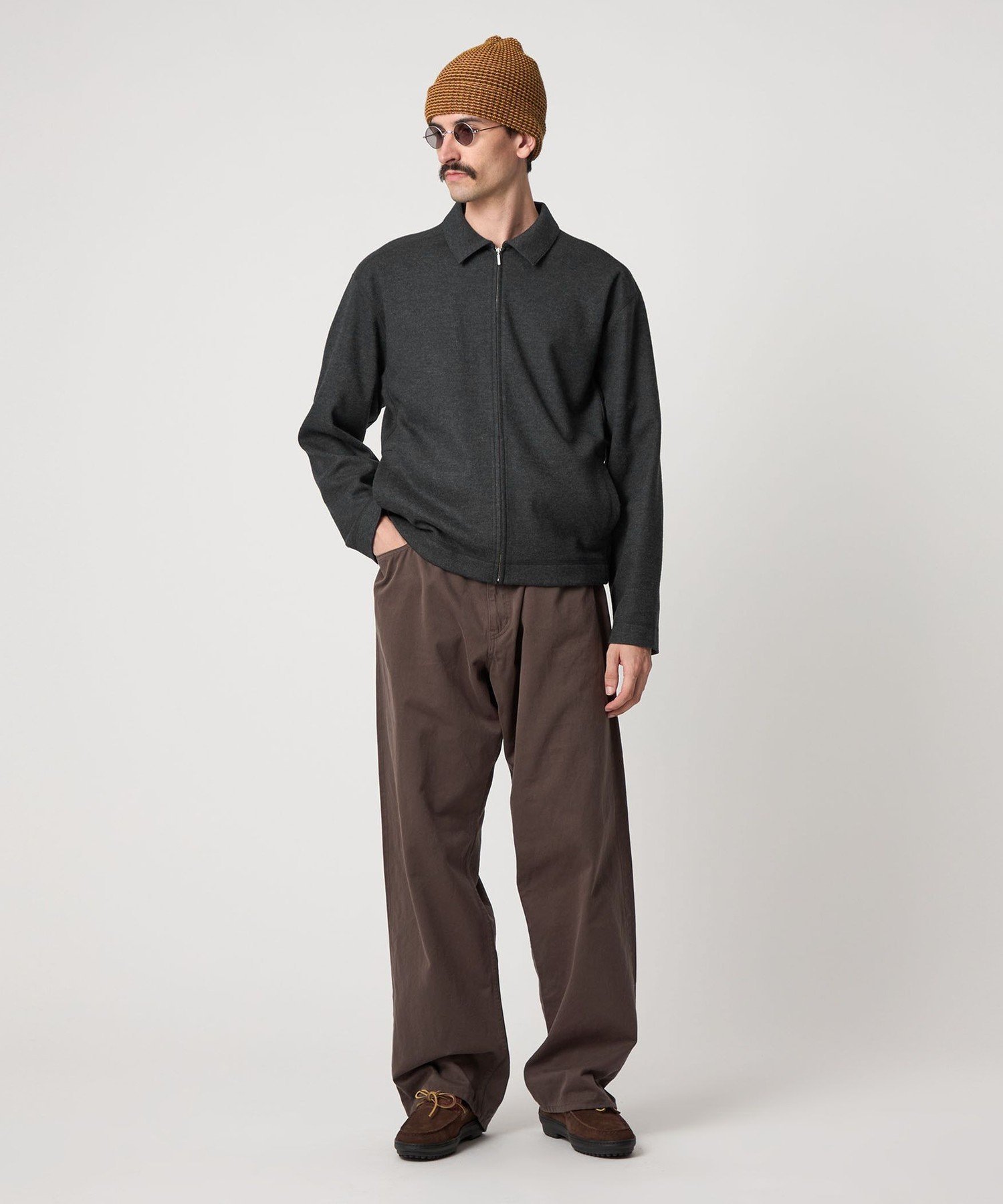 Steven Alan ＜Steven Alan＞ ウール カット レギュラーカラー ブルゾン ユナイテッドアローズ アウトレット トップス カーディガン グレー ブラック