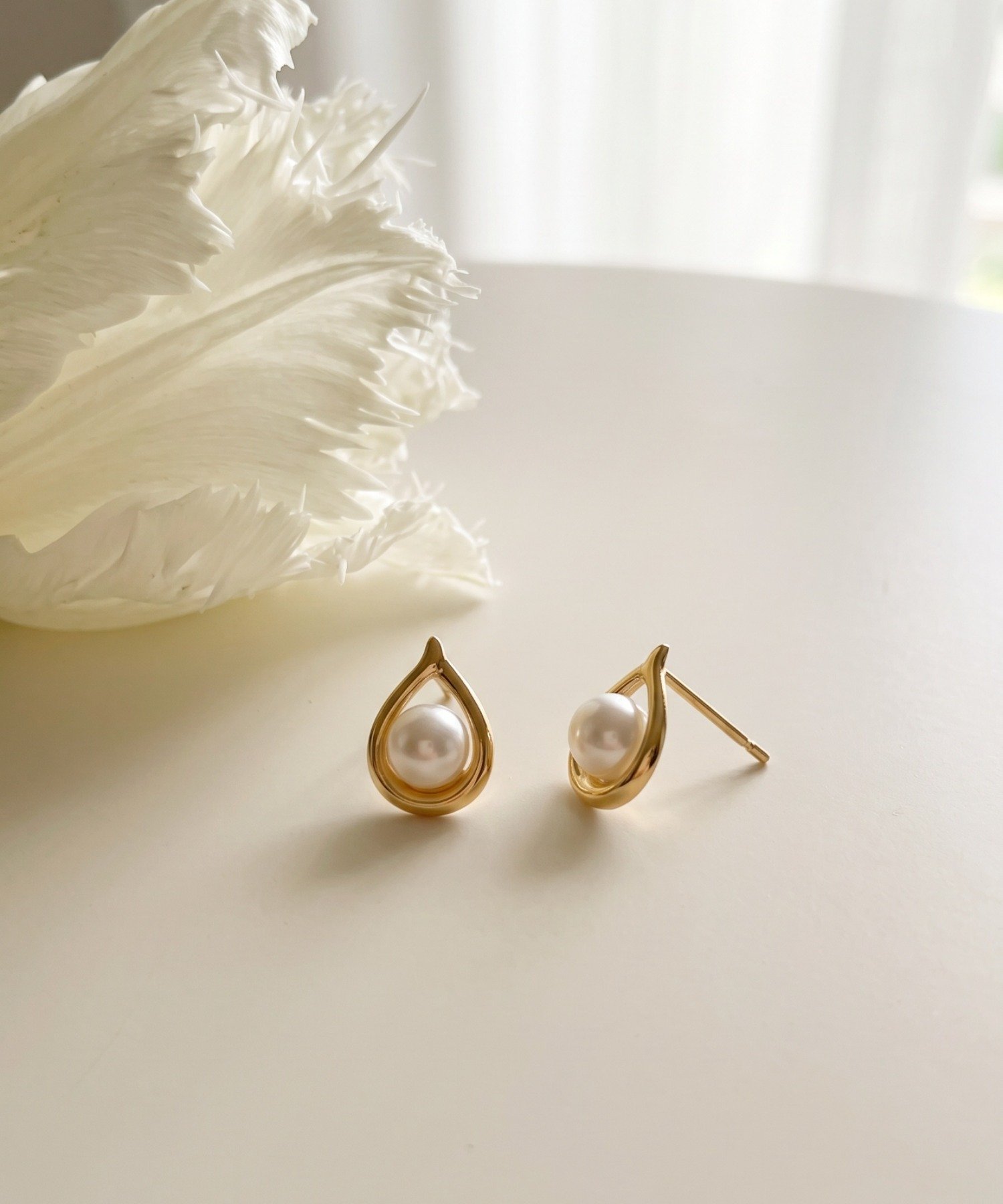 EMUNE K10 淡水パールピアス エミュネ アクセサリー・腕時計 ピアス ゴールド【送料無料】