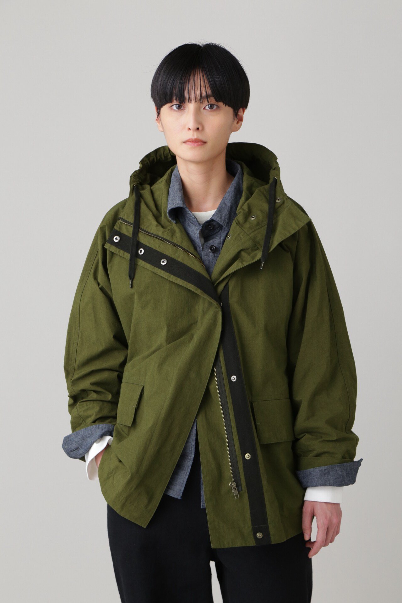 MHL. COTTON NYLON PLAINWEAVE マーガレット・ハウエル ジャケット・アウター ブルゾン・ジャンパー ベージュ ブラック【送料無料】のサムネイル