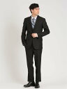 TAKA-Q ストレッチウォッシャブル スリムフィット 2ボタン2ピース リクルートスーツ 黒無地 タカキュー スーツ・フォーマル セットアップスーツ ブラック【送料無料】