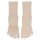 NAIGAI NAIGAI COMFORT シルク混 5本指 滑り止め付き 親指セパレート クルー丈 ソックス ナイガイ 靴下・レッグウェア 靴下 ブルー ピンク ベージュ