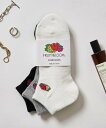 【SALE/8%OFF】FRUIT OF THE LOOM FRUIT OF THE LOOM/底パイル刺繍 くるぶし丈ショートソックス 3足セット 16156400 セットアップセブン 靴下・レッグウェア 靴下