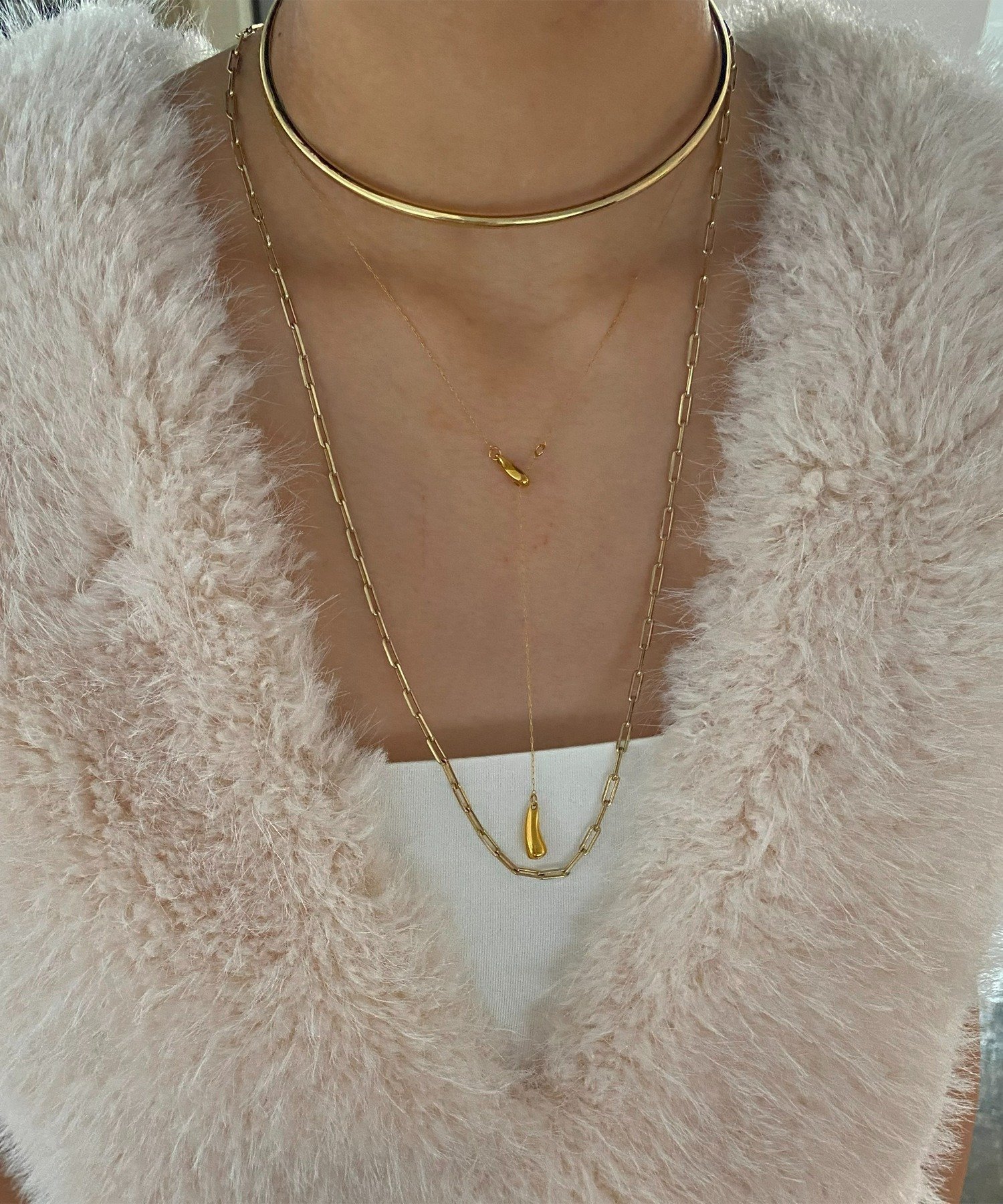 DouDou 【インフルエンサー SAKURA企画】アレルギー対応 スライダーネックレス ドゥドゥ アクセサリー..