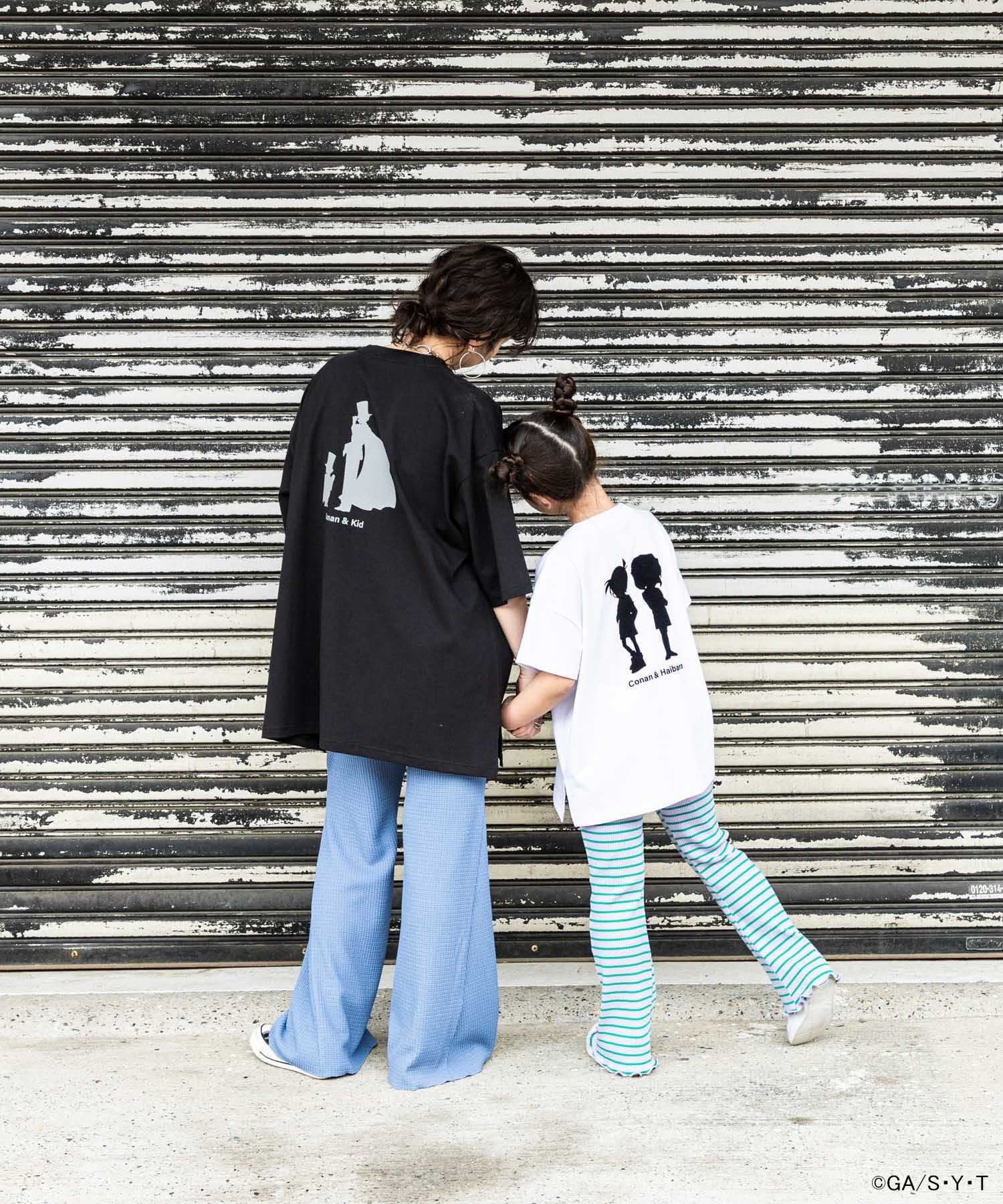 LOWRYS FARM 【名探偵コナン】コナンBIGT_大人サイズ ローリーズファーム トップス カットソー・Tシャツ ブラック グレー ホワイト【送料無料】のサムネイル