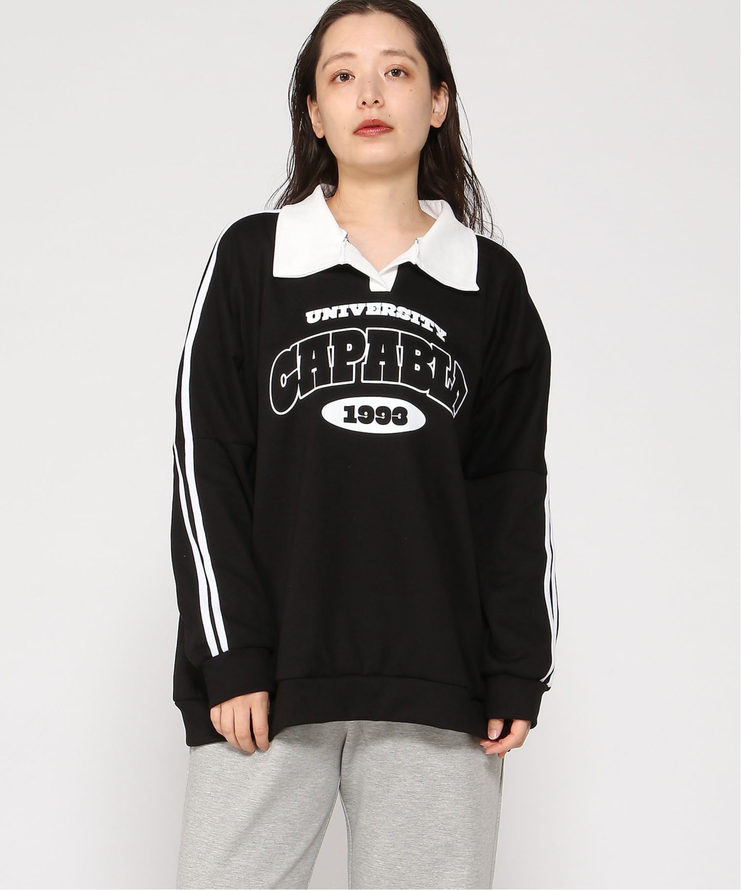 VIVID LADY VIVID LADY/(W)ラグランルーズロンT カラー付き 長袖 ビビッドレディー トップス カットソー・Tシャツ グリーン ブラウン ブルー レッド ブラック