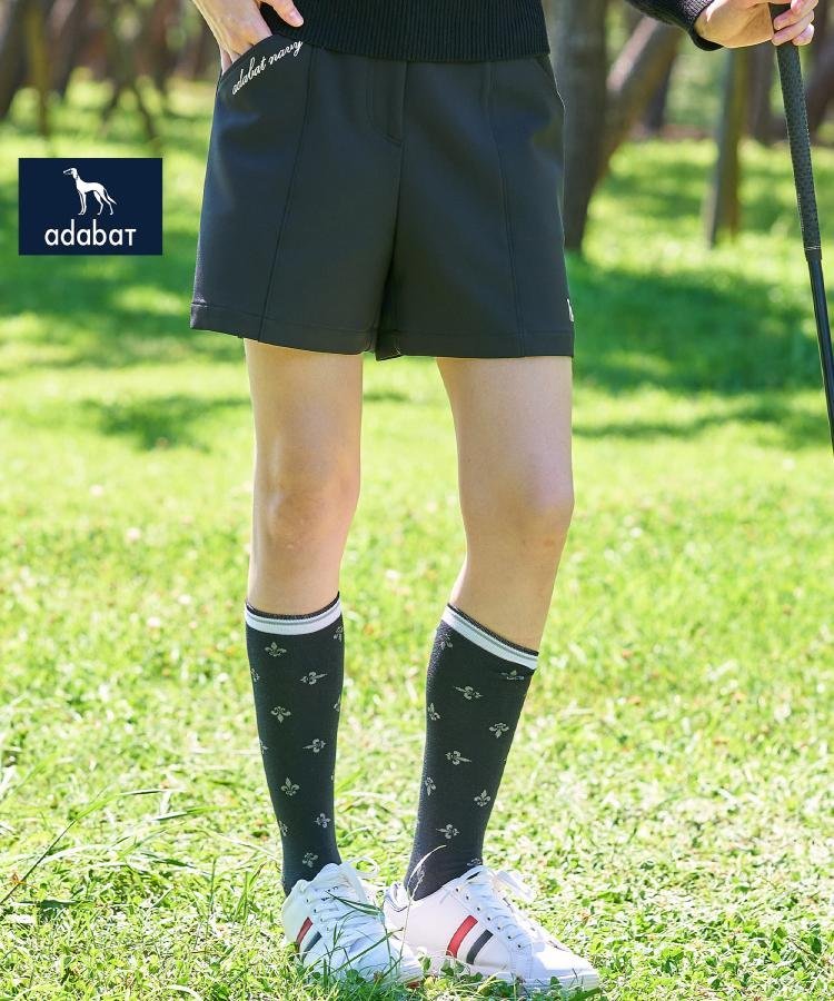【ADABAT NAVY】ダウンファブリックキュロット アダバット パンツ その他のパンツ グレー ブラック