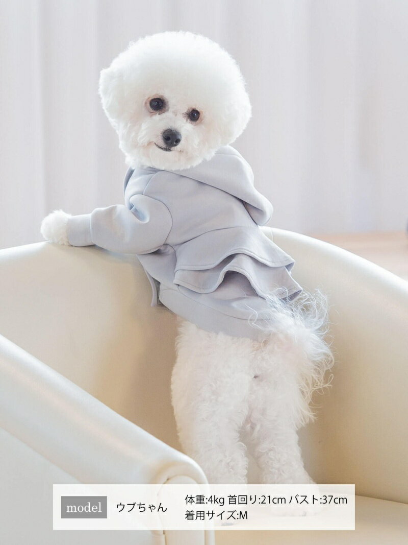 【SALE／70%OFF】QUEENS COURT 【DOG WEAR】フリルティアードパーカー クイーンズコート ペット用品 その他のペット用品 グレー ホワイト ブラック ピンクのサムネイル