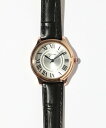 【SALE／68%OFF】SETUP7 SETUP7/ローマ数字アンティーク風ゴールドサークルアナログウォッチ 革ベルト レディース 腕時計 セットアップセブン アクセサリー・腕時計 腕時計 ブラック ブラウン