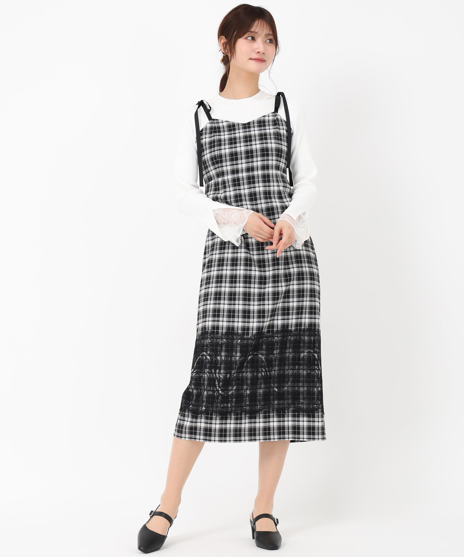 MISCH MASCH 裾レースキャミワンピース/MM517417 ミッシュマッシュ ワンピース・ドレス ワンピース