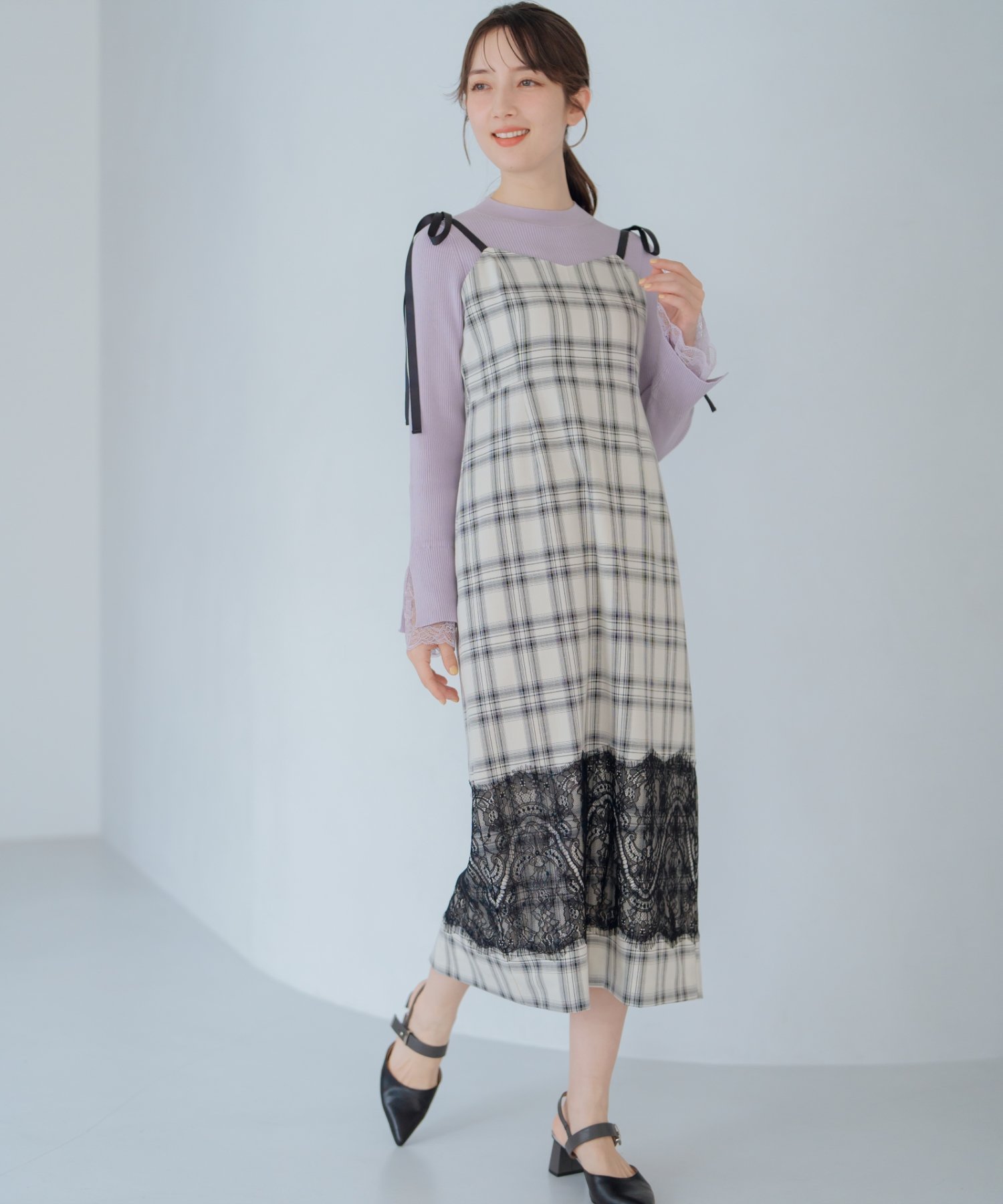 MISCH MASCH 裾レースキャミワンピース/MM517417 ミッシュマッシュ ワンピース・ドレス ワンピース