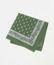 UNITED ARROWS <GLARNER TUECHLI> ペイズリー ハンカチ ユナイテッドアローズ ファッション雑貨 ハンカチ・ハンドタオル グリーン【...