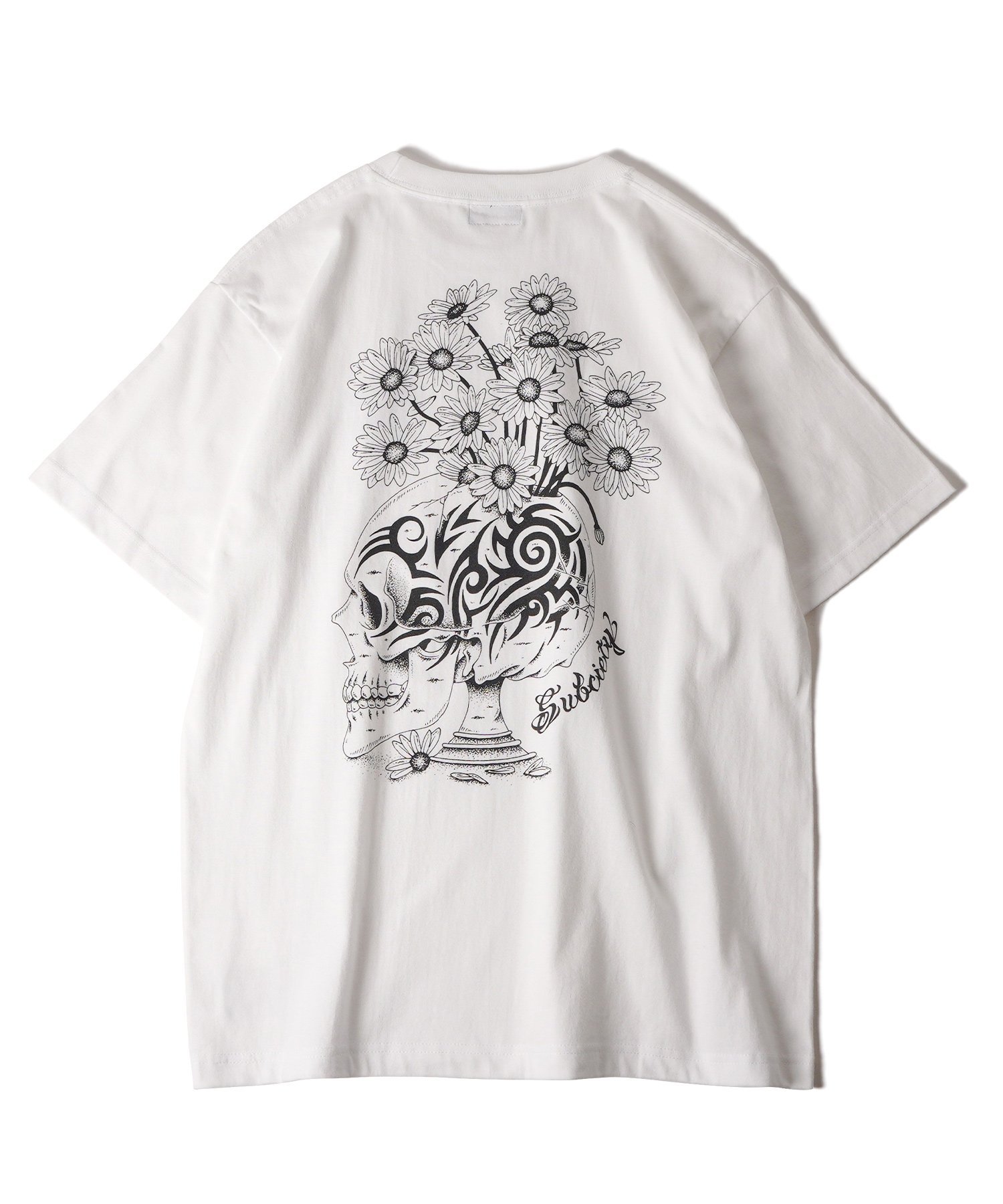 Subciety Fragility tee サブサエティ トップス カットソー・Tシャツ ブラック ホワイト