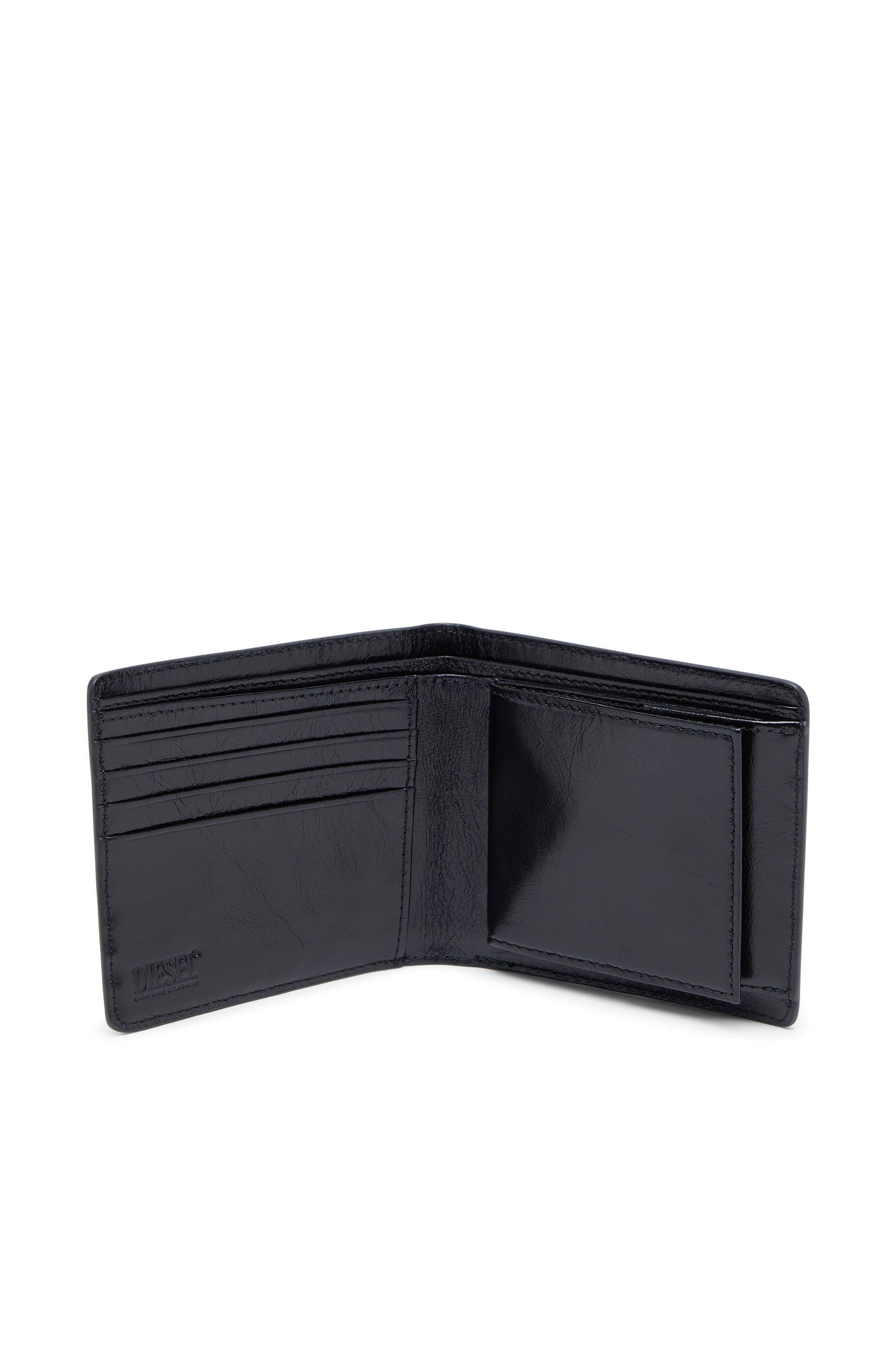 メンズ 二つ折りウォレット BI-FOLD COIN S 3D ディーゼル 財布・ポーチ・ケース 財布 ブラック