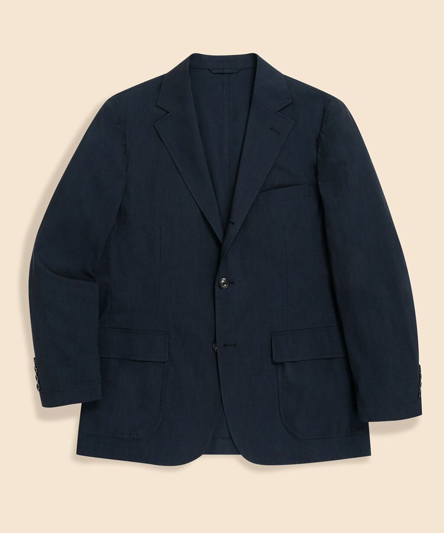 BROOKS BROTHERS コットンブレンド ウォッシャブル 段返り3釦アンコンジャケット TOKYO model ブルックス ブラザーズ ジャケット・アウター テーラードジャケット・ブレザー ネイビー グレー【送料無料】