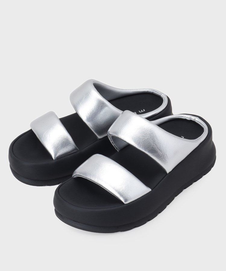 【SALE／20%OFF】GALLEST 【MOHI】厚底スポーツサンダル ギャレスト シューズ・靴 サンダル ブラック シルバー【送料無料】