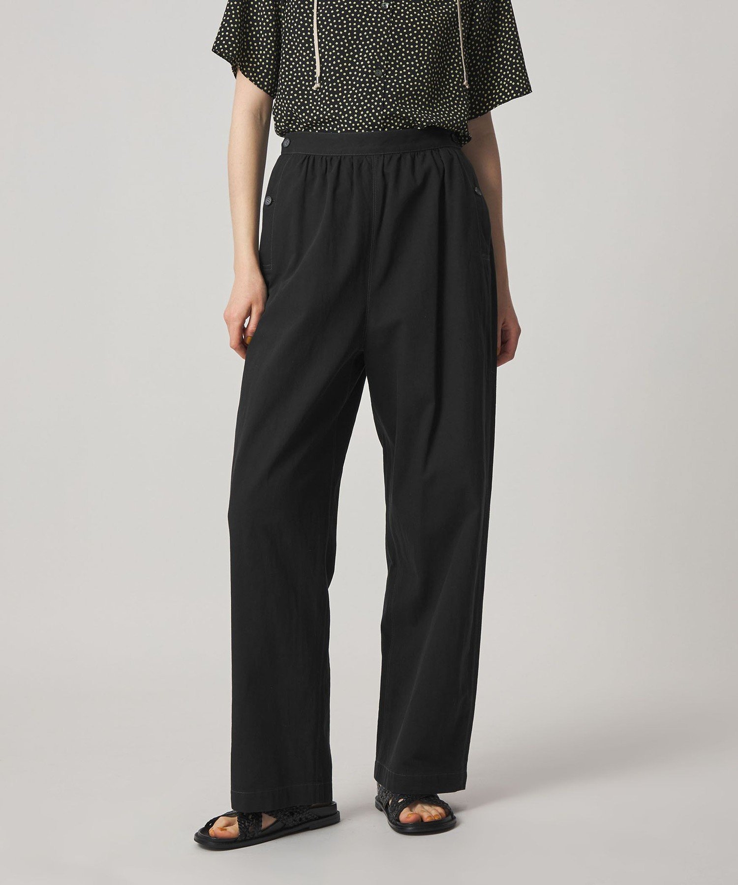 Steven Alan ＜Steven Alan＞ライトオンスデニム ワイドパンツ ビューティー＆ユース ユナイテッドアローズ パンツ ジーンズ・デニムパンツ ネイビー ブラック