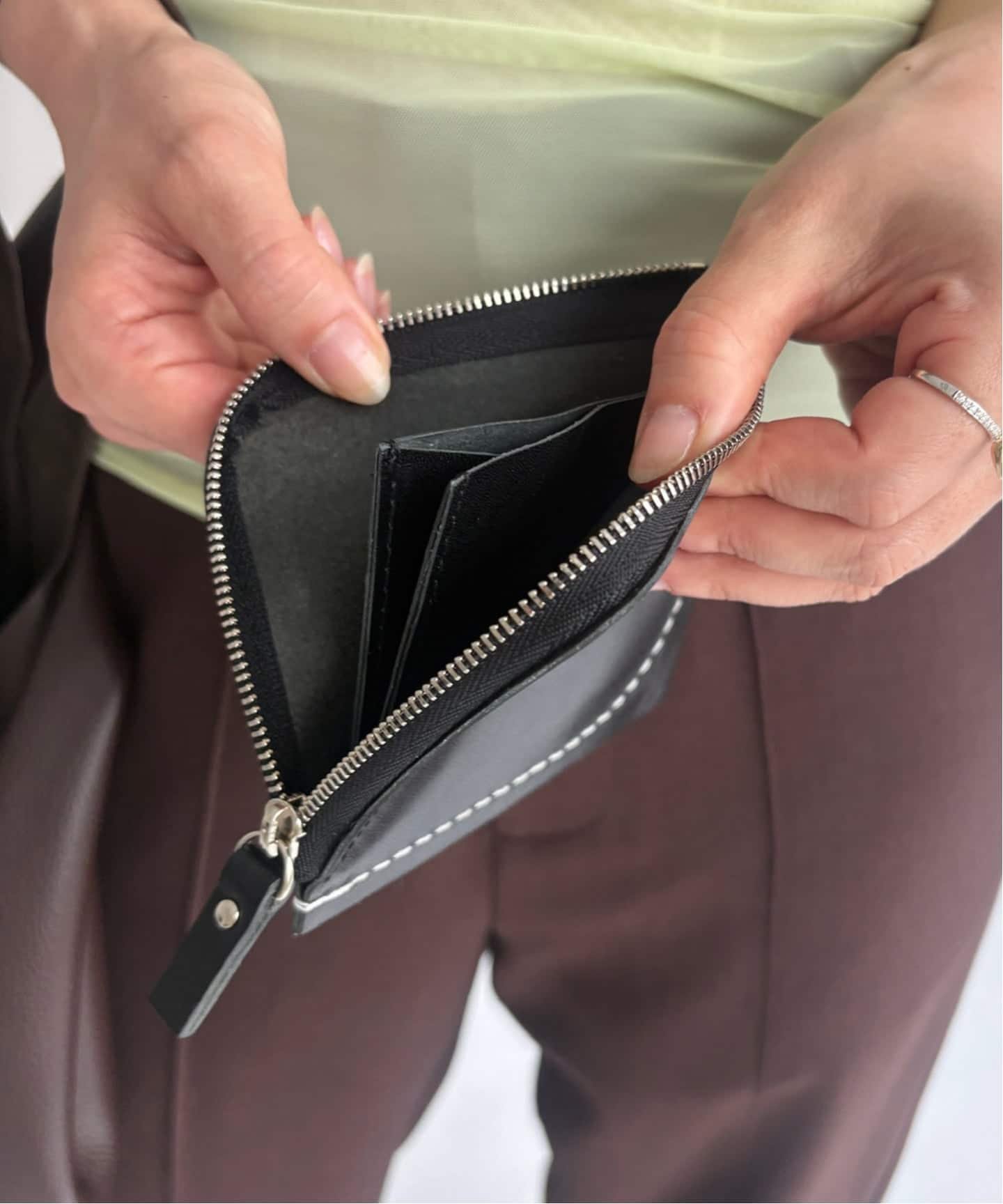 EDIT.FOR LULU 【_Fot/フォート】stitch wallet エディット フォー ルル 財布・ポーチ・ケース 財布 ブラック【送料無料】