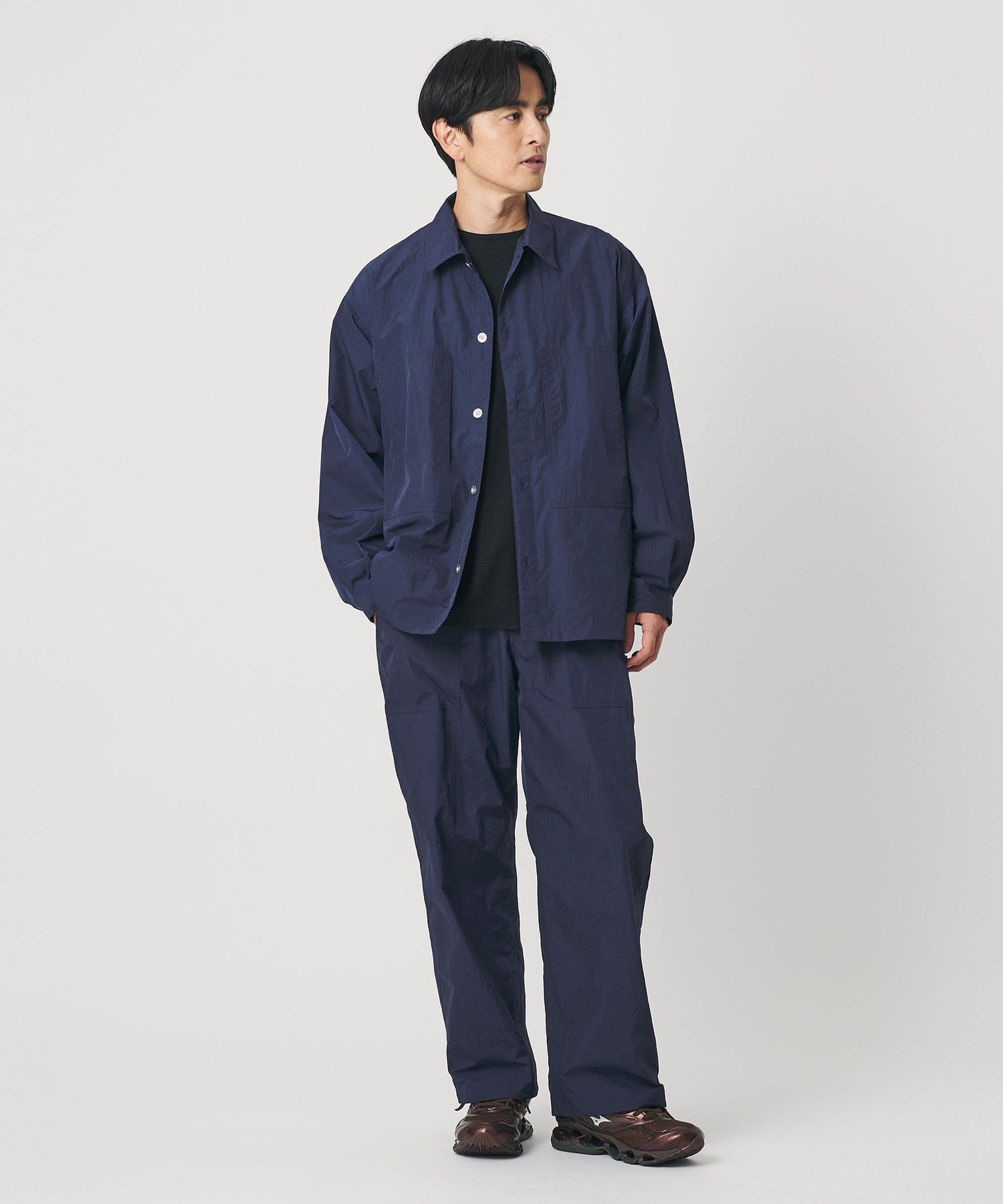 ＜koti BEAUTY&YOUTH＞ナイロン シャツ ジャケット ユナイテッドアローズ アウトレット トップス シャツ・ブラウス ネイビー ベージュ