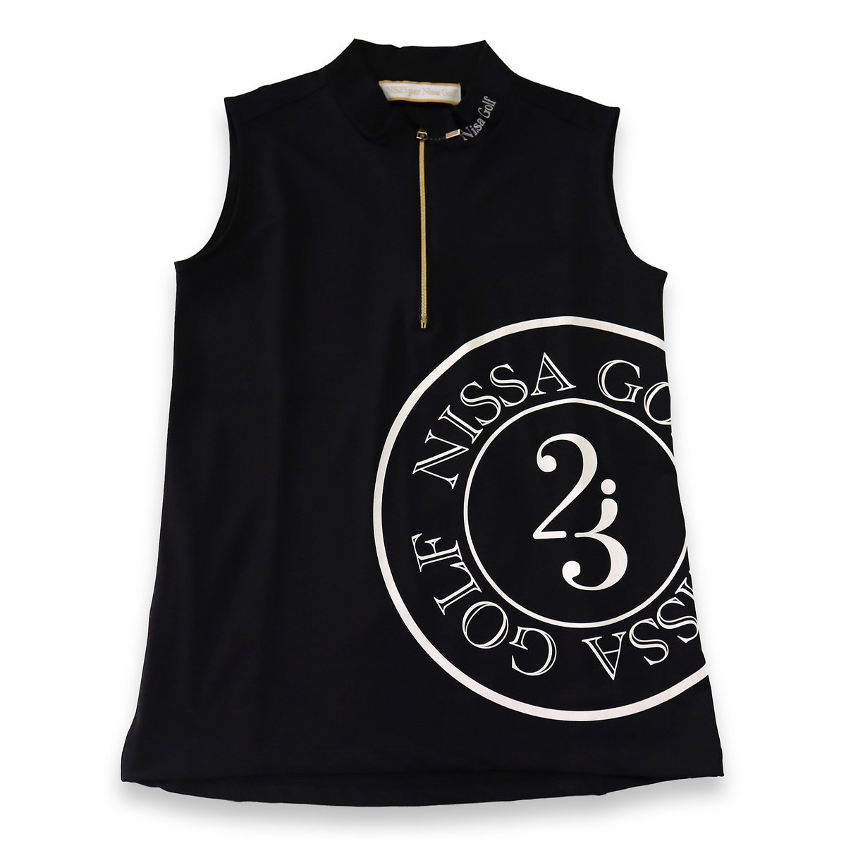 NS23 par Nissa Golf 【レディース】ノースリーブモックネック エヌエス23・パー・ニッサゴルフ トップス カットソー・Tシャツ ブラック ピンク ホワイト