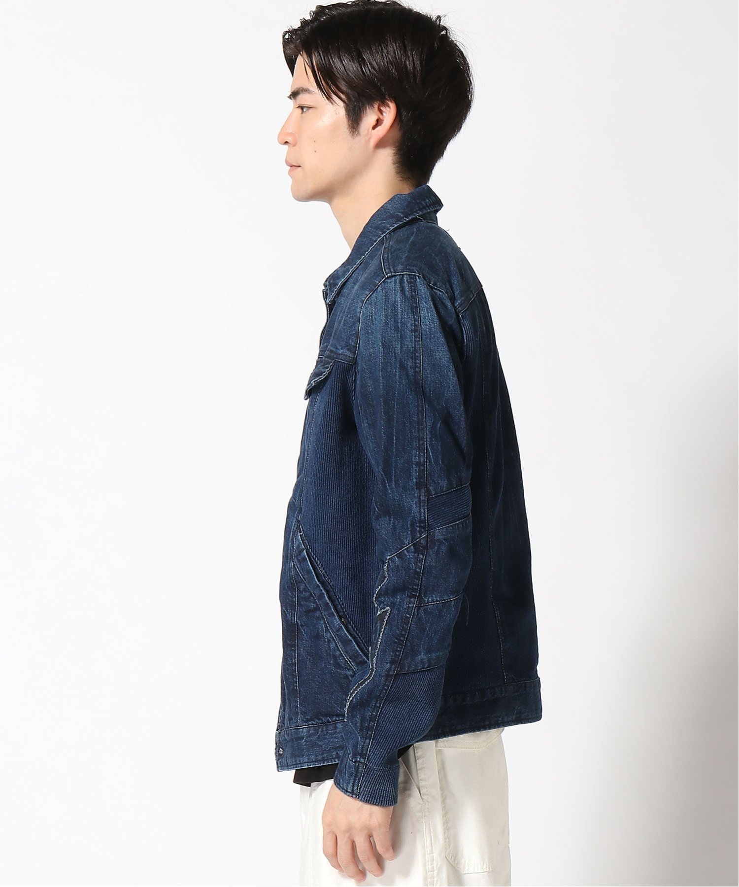 【公式ショップ】MOTAC-X MOTO SLIM JKT ジースターロゥ ジャケット・アウター デニムジャケット ブルー