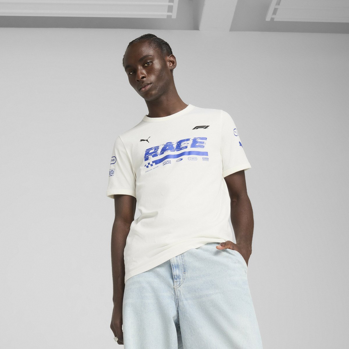 【SALE／30%OFF】PUMA メンズ F1 グラフィック リンガー 半袖 Tシャツ プーマ トップス カットソー・Tシャツ ホワイト【送料無料】のサムネイル