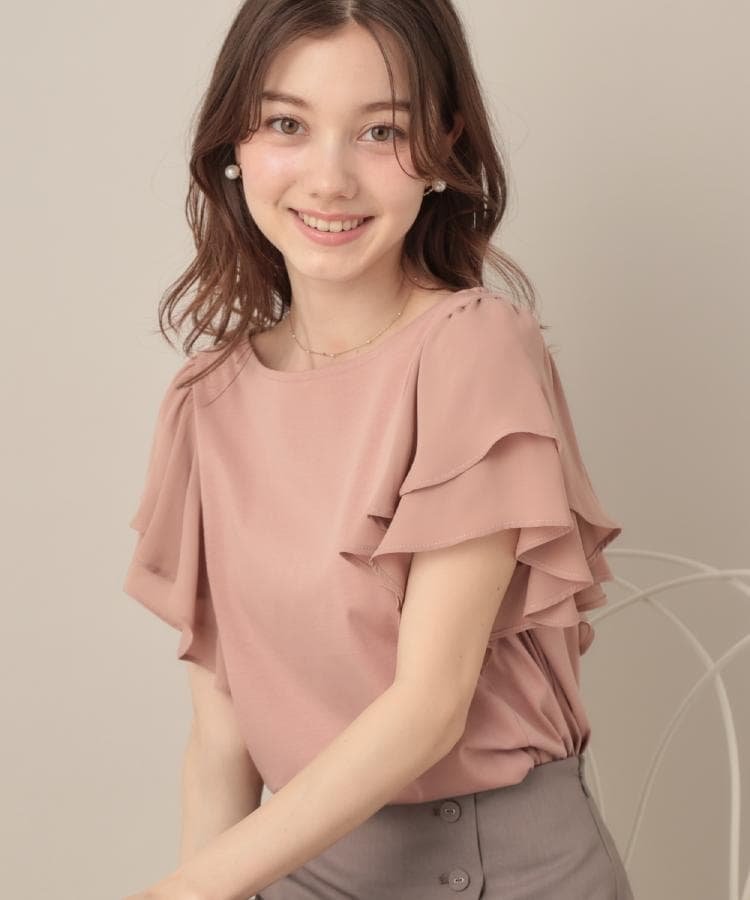 24209R フリーサイズ ラッフル フリル スリーブ Tシャツ カットソー 楽天市場】ラッフルスリーブ tシャツの通販