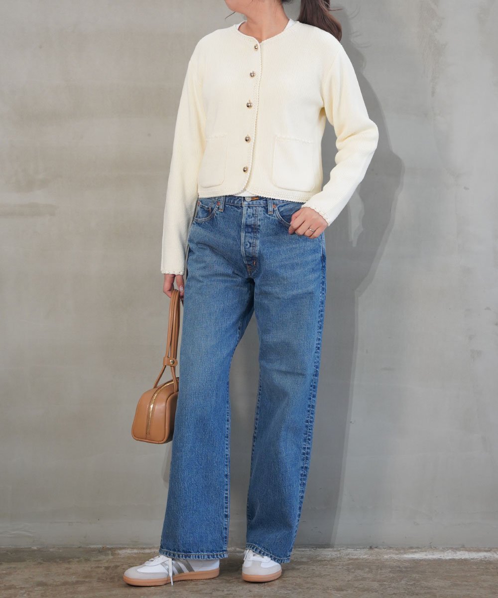 THE SHINZONE ザ シンゾーン BOUCLE KNIT JACKET ブルーコムブルー ジャケット・アウター その他のジャケット・アウター
