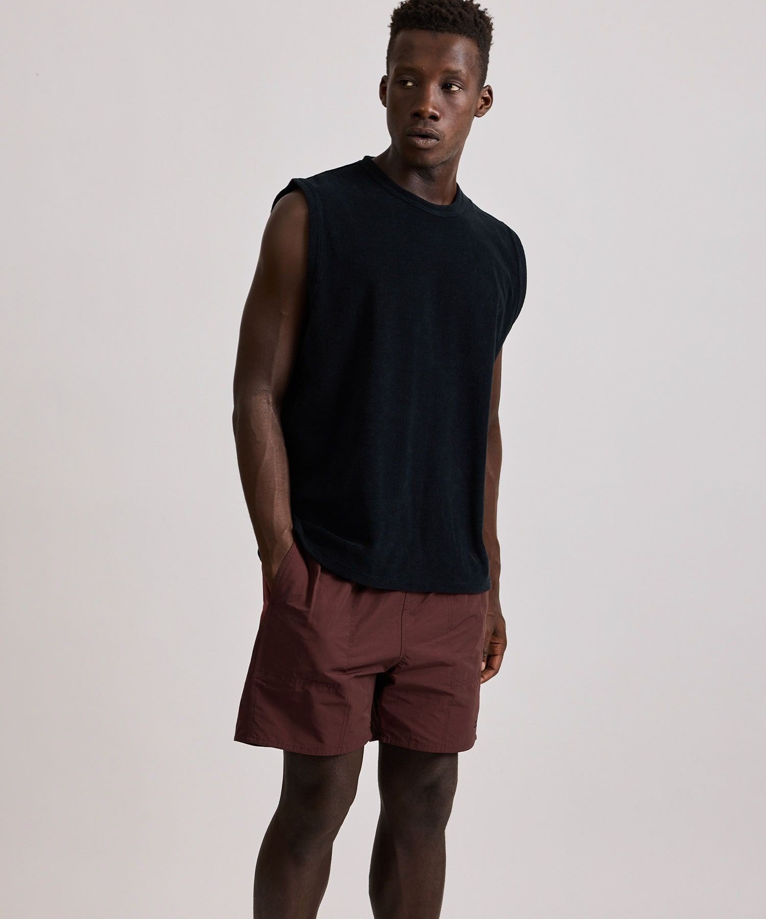 【SALE／30%OFF】Saturdays NYC Rosen Pile Tank サタデーズ　ニューヨークシティ トップス ノースリーブ・タンクトップ ブラック ネイビー【送料無料】