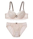 【SALE/10%OFF】PEACH JOHN 【自然な丸胸をメイク力】ナチュラルバストメイクレースブラセット_25秋冬 ピーチ・ジョン インナー・ルームウェア...