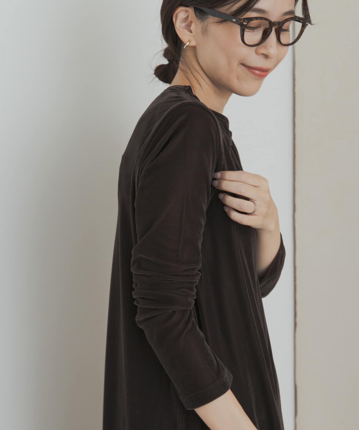 URBAN RESEARCH DOORS シアーベロアプルオーバー アーバンリサーチドアーズ トップス カットソー・Tシャツ ブラウン グリーン ブラック【送料無料】のサムネイル