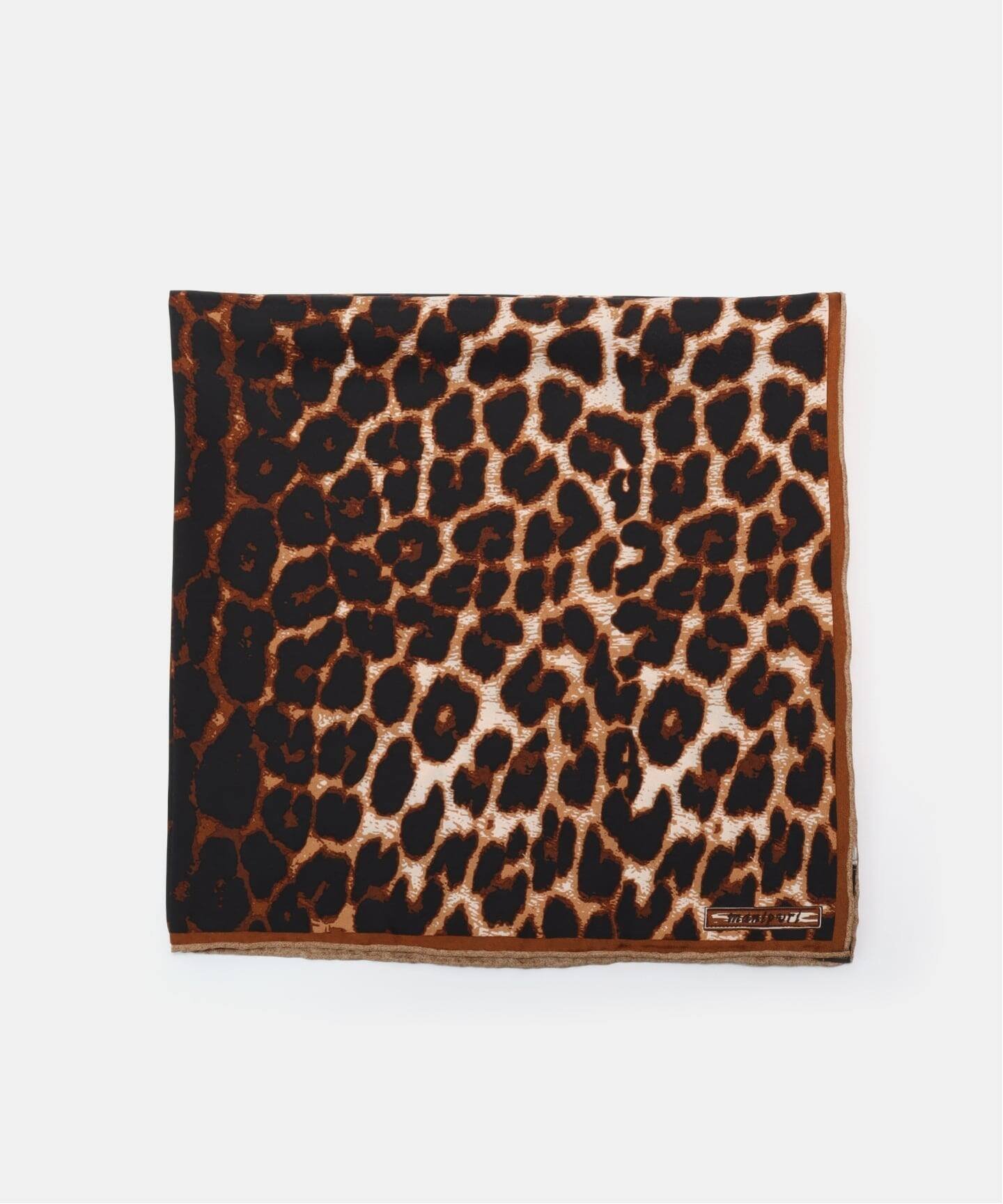 La Totalite manipuri/マニプリ シルクスカーフ 65*65 レオパード ラ トータリテ ファッション雑貨 スカーフ・バンダナ ブラウン【送料無料】