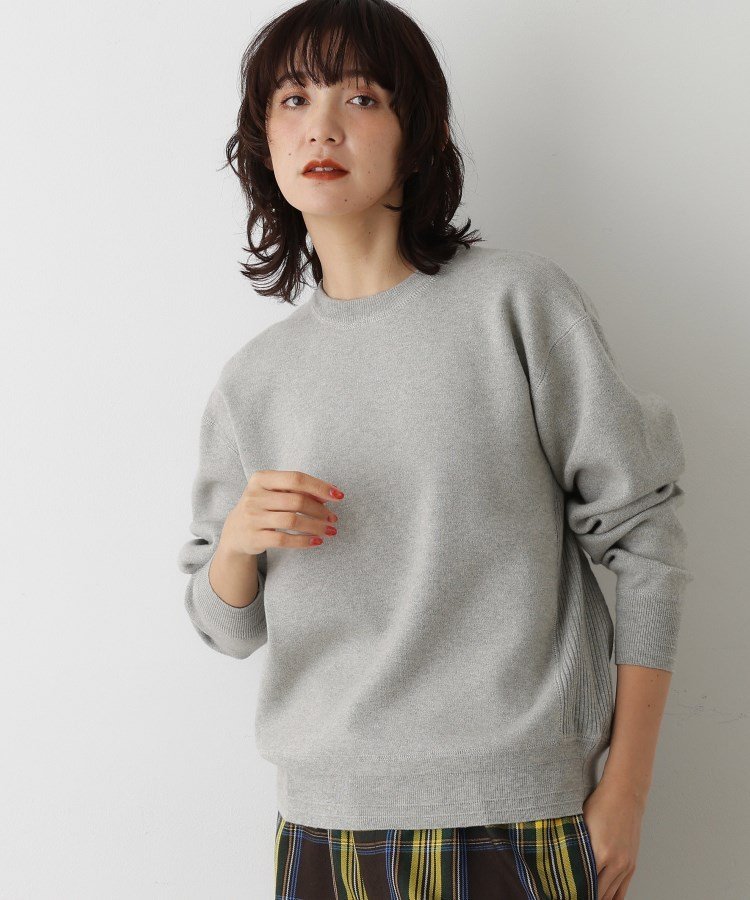 【SALE/10%OFF】Dessin 【ユニセックス/洗える】コットンカシミヤブレンドセーター デッサン トップス ニット グレー ホワイト【送料無料】