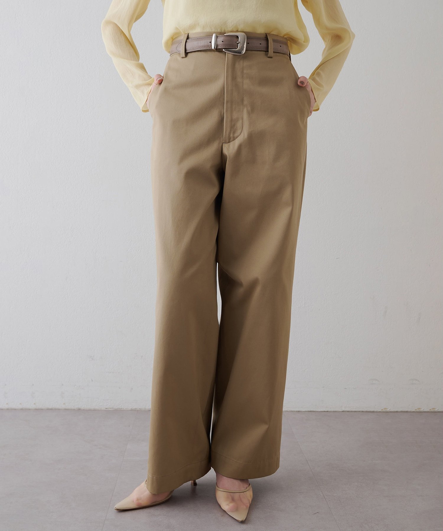 Whim Gazette 【Drawing Numbers】プレーンチノパンツ ウィム ガゼット パンツ その他のパンツ ベージュ【送料無料】