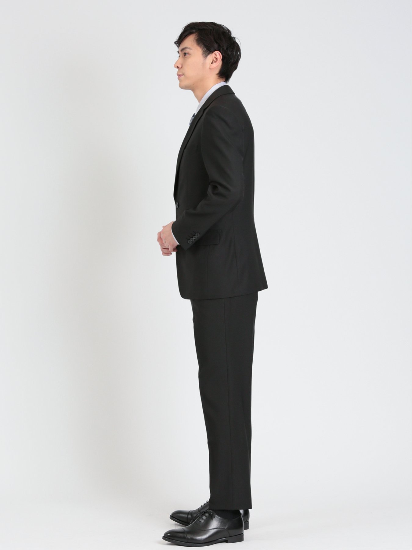 【SALE／10%OFF】TAKA-Q ストレッチウォッシャブル スリムフィット 2ボタン2ピース リクルートスーツ 黒無地 タカキュー スーツ・フォーマル セットアップスーツ【送料無料】