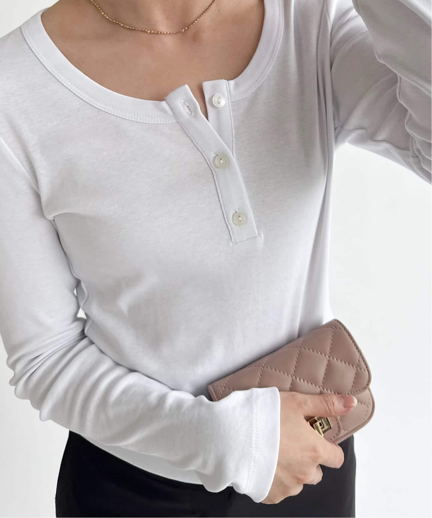 EDIT.FOR LULU 【BAUM UND PFERDGARTEN/バウム ウンド ヘルガーデン】MAIN ロングTEEシャツ エディット フォー ルル トップス カットソー・Tシャツ ホワイト ネイビー【送料無料】