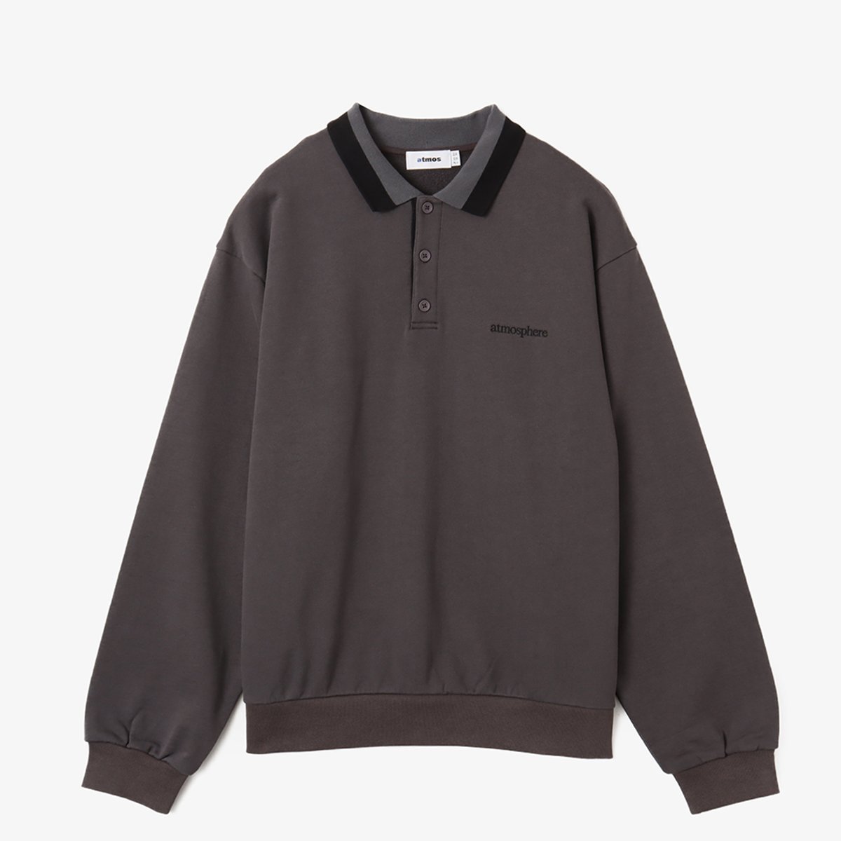 atmos atmos Line Collar Sweatshirt BLACK アトモス トップス スウェット・トレーナー ブラック【送料無料】